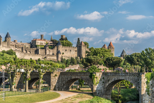 Carcassonne, Pont sur l'Aude et Cité Médiévale