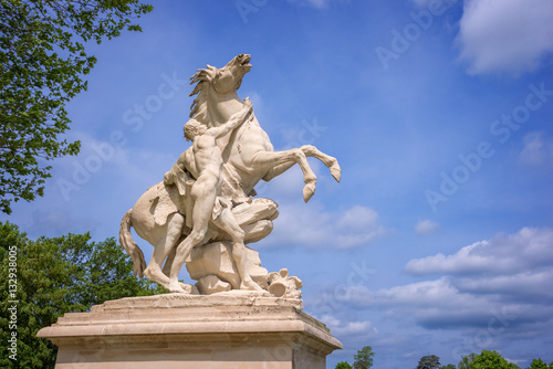 Marly horses, sculptures from 1745 at the castle of Marly, France