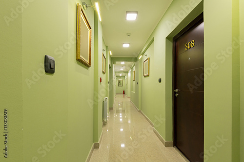 Green hotel corridor