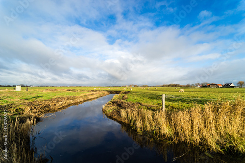 Dutch landscape between Haarlem and Amsterdam