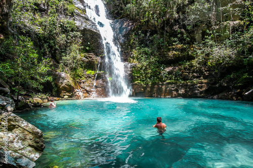 Santa Barbara waterfall, Chapada dos Veadeiros, Brazil