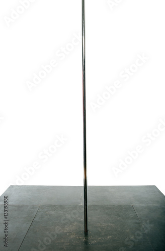 Pylon for pole dance on white background