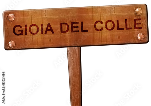 Gioia del colle road sign, 3D rendering