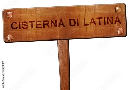 Cisterna di latina road sign, 3D rendering