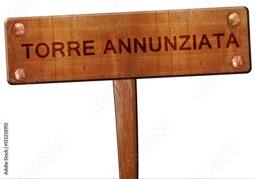 Torre Annunziata road sign, 3D rendering