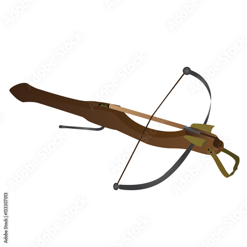 Isolated crossbow on a white background, Vector illustration