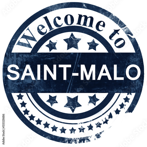 saint-malo stamp on white background