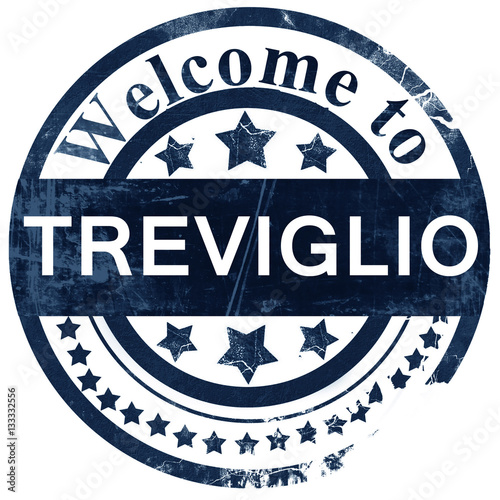 Treviglio stamp on white background