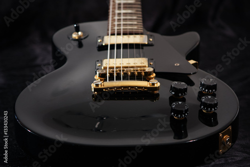 Close up of electric guitar