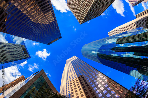 Modern downtown skyscrapers