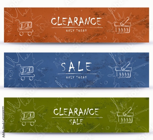 Black Friday, Clearance, Sale, Shopping banner template design