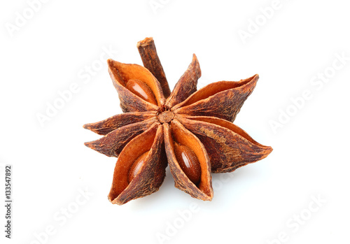 Star anise isolated close-up.