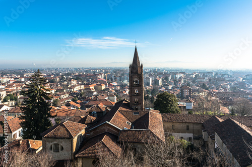 Aerial view of Rivoli, Turin, Italy