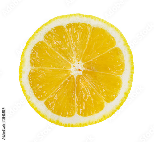 lemon slice, saved with clipping path