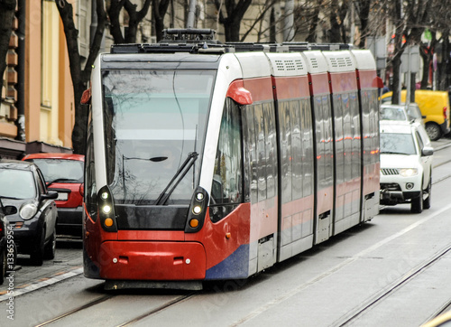 Modern city tramway