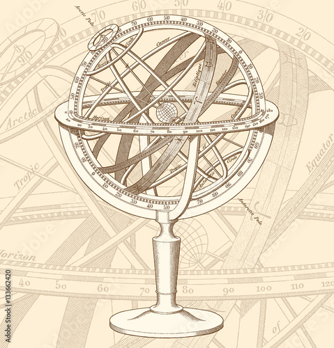 vector Armillary Sphere illustration