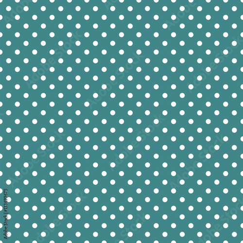 Teal Color #Seamless vector polka dot pattern