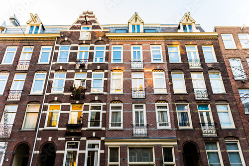 Amsterdam housefront with several buildings