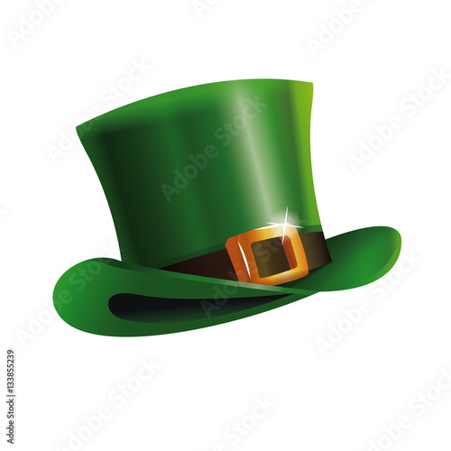 green st patrick day hat icon vector illustration eps 10