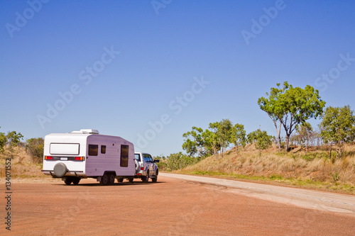Caravan in Outback Australia