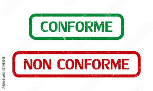 Tampon conforme / non conforme.