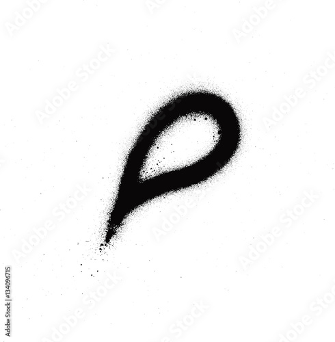 graffiti sprayed drip droplet in black on white