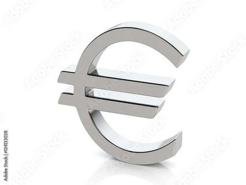 Metallic euro symbol