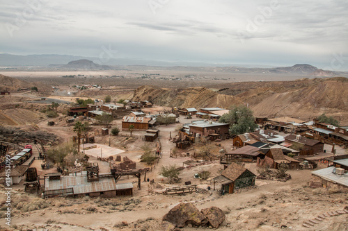 View over Calico Ghost Town in san bernardino county, USA