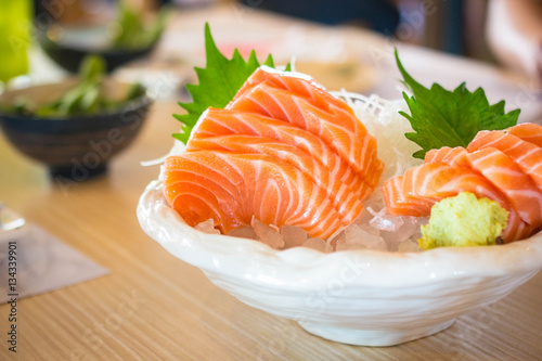 sashimi salmon slice