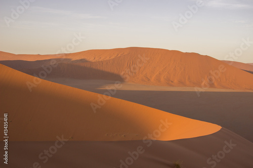 Amazing sunrise in Namib desert.