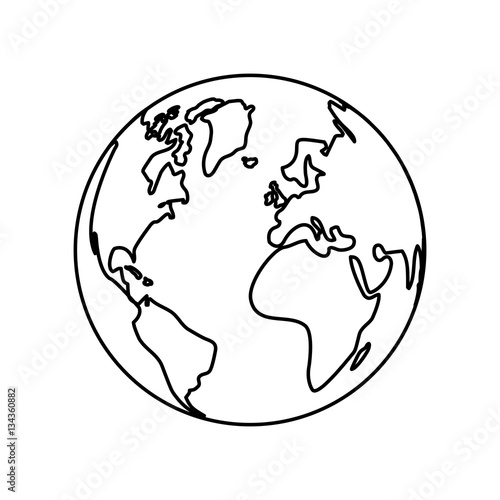 Isolated earth world icon vector illustration graphic design