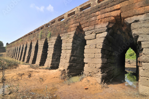 Khmer ancient Bridge Spean Praptos also known as Kampong Kdei Bridge on the road from Angkor to Phnom Chisor 