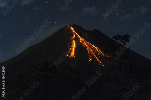 Arenal Volcano Costa Rica Erupting