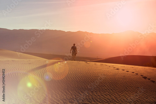 Hike in desert