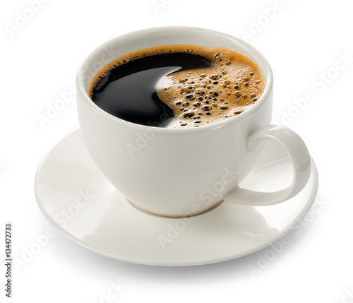 Coffee cup on white background