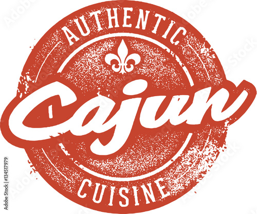 Authentic Cajun Food Menu Stamp