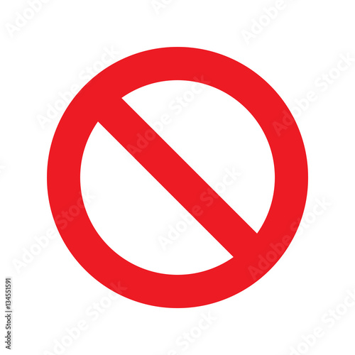 No sign icon vector transparent