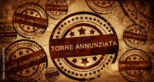 Torre Annunziata, vintage stamp on paper background