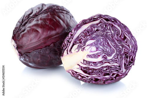 Blaukraut Rotkohl Kraut Kohl frisch geschnitten Gemüse Freistel