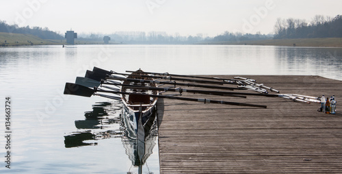 Rowing eight, ready for a training session