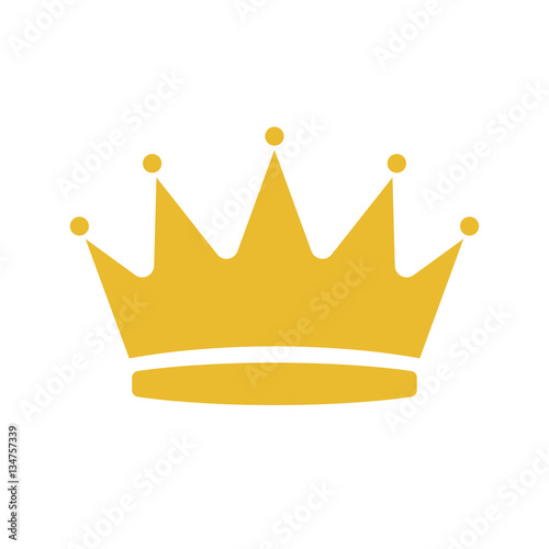 Cartoon illustration of crown vector icon for web design