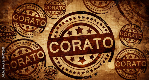 Corato, vintage stamp on paper background