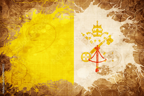 Vintage papal state flag