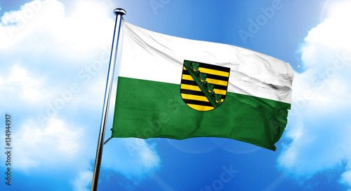 Saxony, sachsen flag, 3D rendering