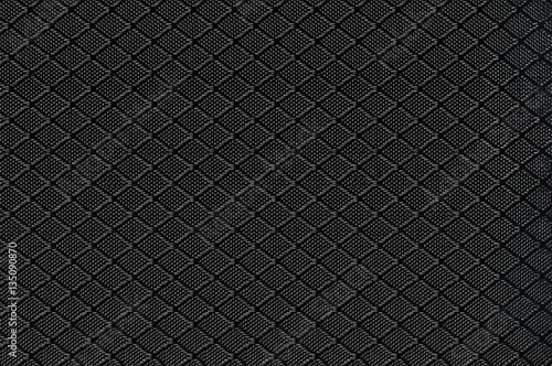 Black Nylon Fabric Background Texture, Large Detailed Textured Macro Closeup Pattern, Horizontal Textile Copy Space