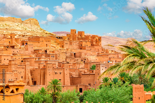 Kasbah Ait Ben Haddou in the Atlas mountains of Morocco. UNESCO World Heritage Site