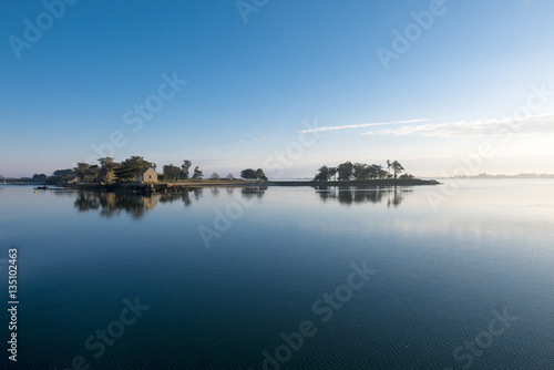 Peaceful view of the Island of Arz in Bay of Morbihan, Brittany