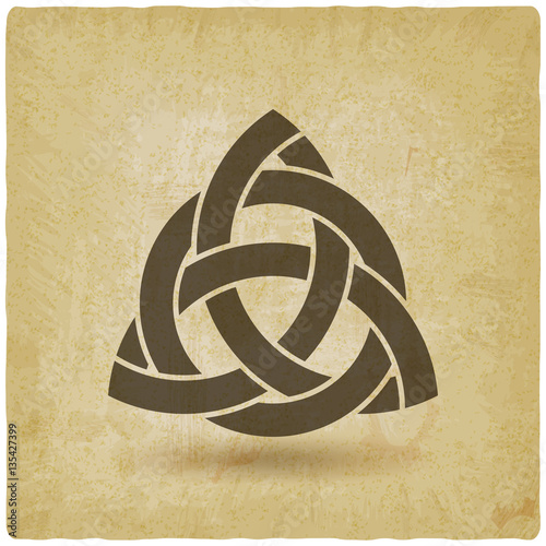 triquetra in circle old background
