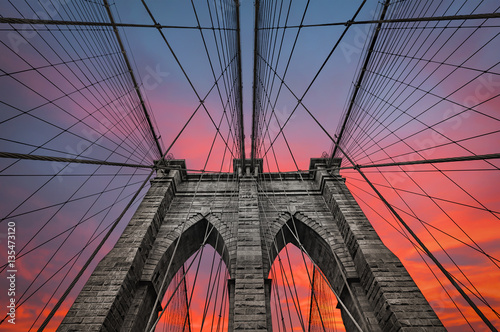 Brooklyn bridge in NYC, USA