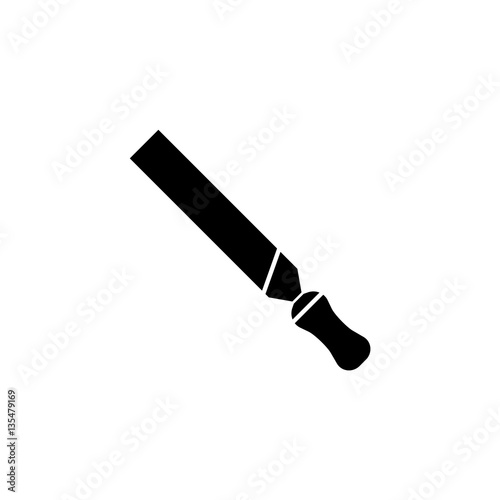 File and rasp solid icon, build & repair elements, construction tool, a filled pattern on a white background, eps 10.